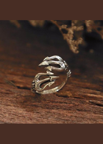 Мужское модное кольцо в виде двух древних античных трезубов Посейдона размер регулируемый Fashion Jewelry (294611993)