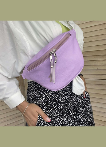 Жіноча бананка сумка на груди з ланцюжком з екошкіри міні яскрава фіолетова (sku_991) No Brand (330576422)