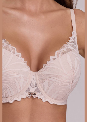 Бежевый женский бюстгальтер Ava с косточками полиамид