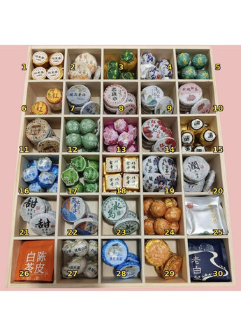 Подарочный набор чая "30 видов" Чаеман + 30 фильтр-пакетиков, 243 г No Brand (351586124)