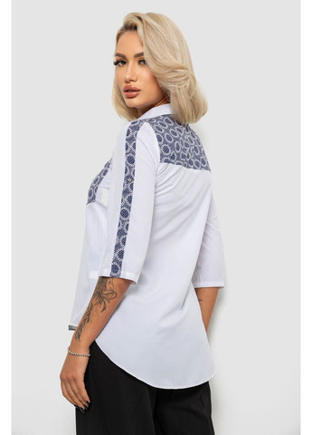 Сорочка класична з принтом, колір білий, 230R7214 Ager (373018623)