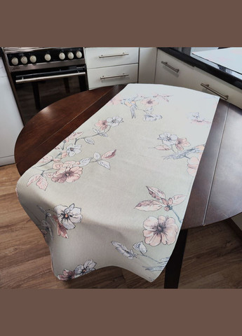 Декоративная стильная дорожка на стол водоотталкивающая, настольная тефлоновая дорожка Ранер Цветущий сад 37х100 Maystat (305390135)