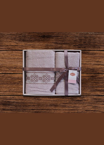 Набор махровых полотенец Marla Bellanita 50х90 см 70х140 см 2 шт No Brand сиреневый