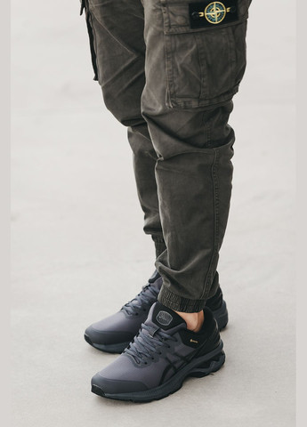 Серые всесезонные кроссовки мужские asics gel-kayano 27 gore-tex grey | асикс гель-каяно 27 серые No Brand