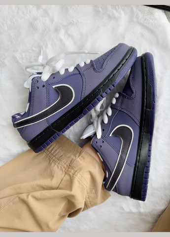 Фиолетовые демисезонные кроссовки мужские и женские nike sb dunk low purple lobster | найк сб данк фиолетовые No Brand