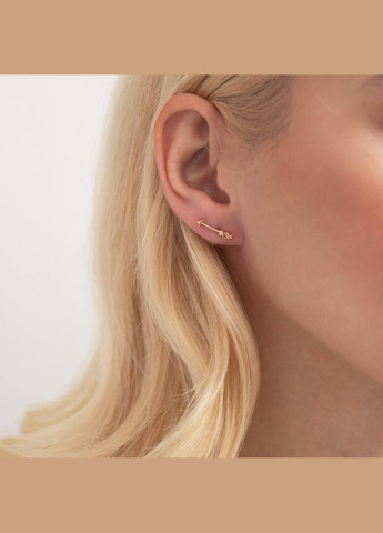 Серьги - пусеты Love в красном золоте с07636 Oniks (264024531)