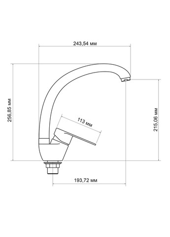 Смеситель для кухни Tani (k40) LDTAN008FCRM44971 Chrome LIDZ 008F (346492406)