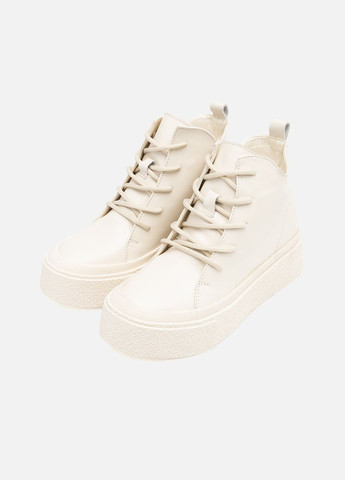 Жіночі черевики на пласкій підошві колір молочний ЦБ-00254728 Yuki (300482880)