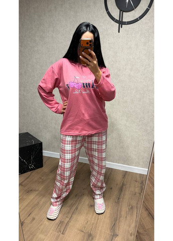 Рожева всесезон піжама жіноча байкова Style Point