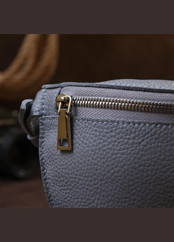 Сумка жіноча на пояс через плече з натуральної шкіри маленька Сірий 35420 Shvigel (333594203)