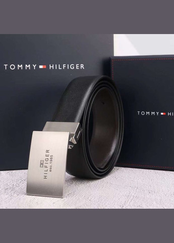 Двухсторонний кожаный ремень Tommy Hilfiger с двумя пряжками AM0AM12167 Черный No Brand (293850172)