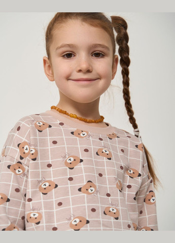 Бежевая тёплый комплект на девочку Nicoletta