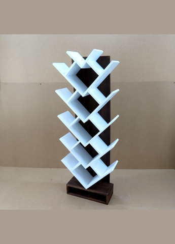 Книжковий стелаж з дерева Рембрант 5 мокко-зефір (КПС-50031020) No Brand (328073090)