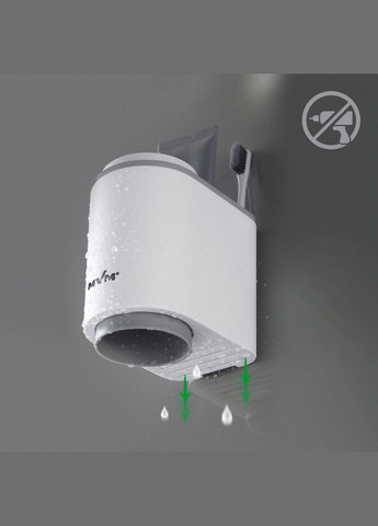 Держатель для зубных щеток со стаканами MVM BP-20 клеящийся Бело-серый (BP-20 WHITE/GRAY) МВМ (365280708)