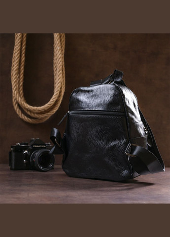 Кожаный женский рюкзак Vintage с карманами черный (sku_20675) No Brand (329860327)