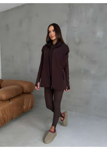 Теплый женский флисовый термокостюм термокомплект термобелье с жилеткой Україна (366868997)