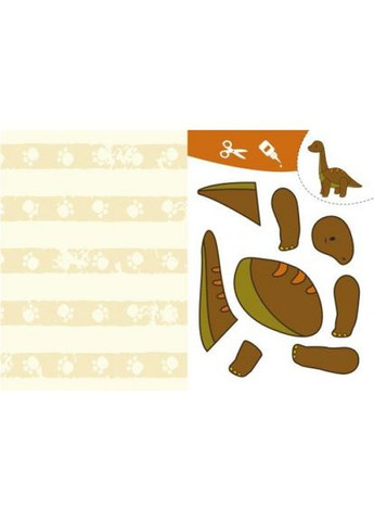 Книга "Вирізаємо та клеєм. Динозаврики "укр) Crystal Book (356459686)