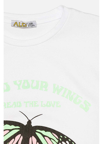 Белая летняя футболка ALG