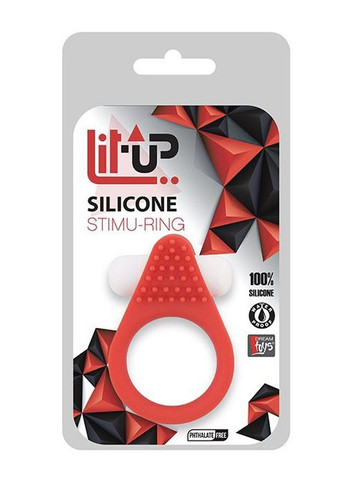 Ерекційне віброкільце LitUp Silicone Stimu Ring 1 Червоне - CherryLove Dreamtoys (282708903)