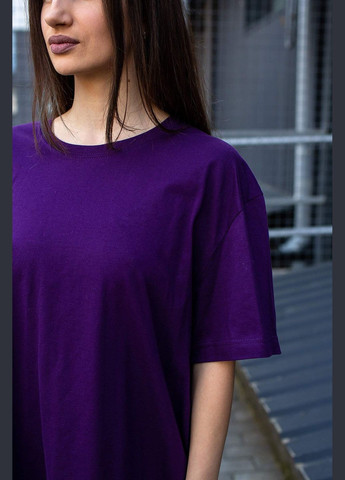Фиолетовая летняя оверсайз футболка great с коротким рукавом Without