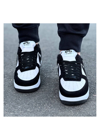 Чорно-білі Зимовий стильні кросівки з хутром No Brand