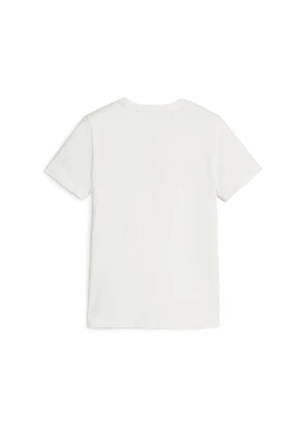 Белая демисезонная детская футболка essentials logo youth tee Puma