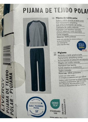 Теплая флисовая пижама домашний костюм Livergy (366666209)