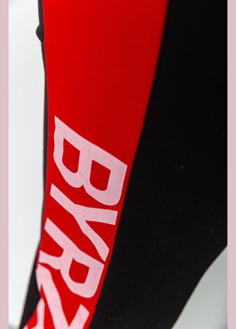 Спорт штани жіночі двонитка, колір чорно-червоний, Ager (292130928)