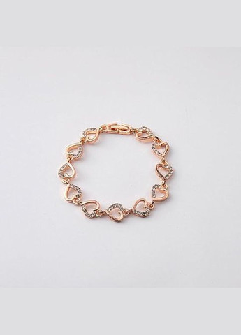 Браслет із сердечками Хвиля кохання сріблястий No Brand (306557155)