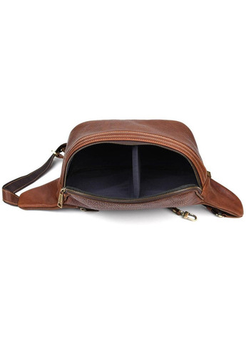 Сумка на пояс через плечо мужская для телефона и для документов кожаная средняя Коричневый 35943 TARWA (337671226)