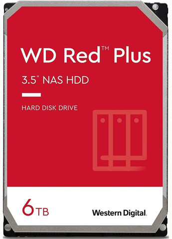 WD Жесткий диск 6TB 3.5" 5400 256MB SATA Red Plus NAS Western Digital (314749822)