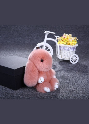 Меховой брелок заяц на сумку рюкзак Кофе с молоком No Brand (301594292)