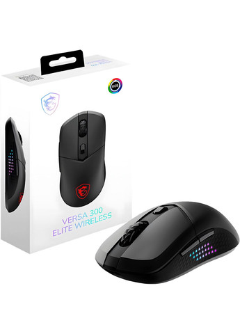 Мышь VERSA 300 ELITE W, WIRELESS, RGB, WL, черный MSI (316680731)