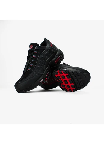 Чорні кросівки чоловічі nike air max 95 og «racing pack» | найк еір макс 95 чорні демісезон No Brand