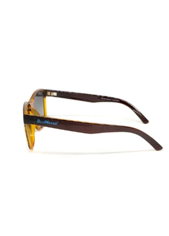 Окуляри поляризаційні Saltee Polarized (gradient gray), сірі з градієнтом лінзи в коричневій напівпрозорій оправі BluWater (370271179)