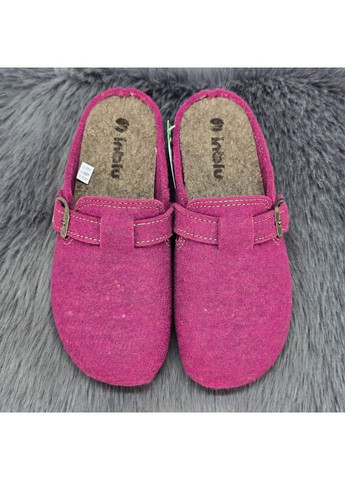 Тапочки жіночі світло-сині фетрові з ремінцем на поліуретановій підошві Inblu (366144521)