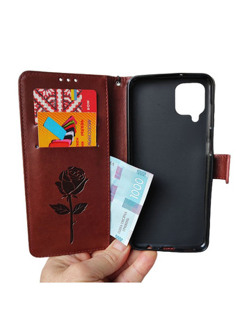 Чохол книжка з 3D візерунком на М12 Чохол книжка на самсунг М12(М127) Без візерунків і принтів, Червоний Samsung (327257444)