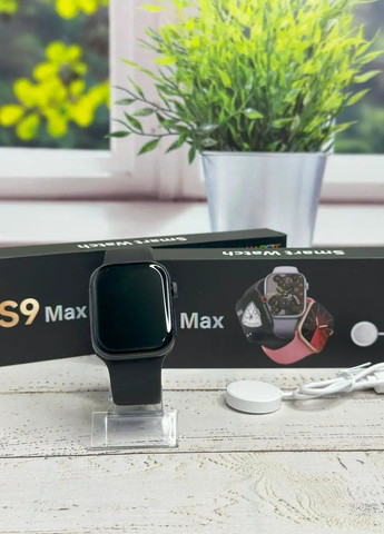 Смарт-часы 9-го поколения 45/49 мм с телефонной книгой, прогнозом погоды и калькулятором, Black Smart Watch S9 MAX (369963538)