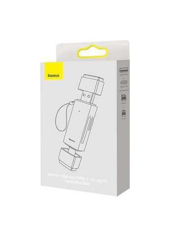USB-хаб USB-A & Type-C to SD/TF Card Reader (WKQX060113) Baseus Lite Series (385665447)