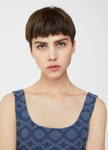 Темно-синя кежуал сукня Mango