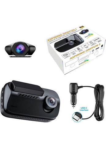 Видеорегистратор Griffon 1 Dual 4K Speedcam Wi-Fi GPS (GR1-4KSDWG) Aspiring (323109661)