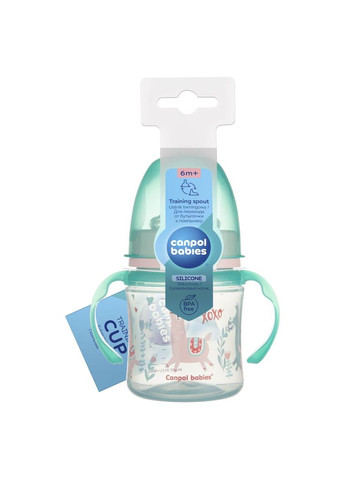 Кружка тренировочная EasyStart 120 мл - Sweet Fun зеленая 35/207_gre Canpol Babies (317365641)