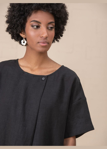 Лляний топ зі складкою та короткими рукавами HankaKohana Marisa (328931143)