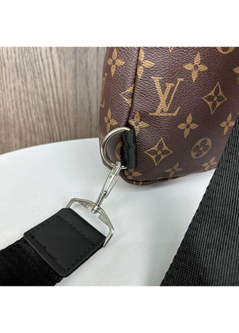 Чоловіча нагрудна сумка бананка екошкіра коричнева ProDobro (363260111)