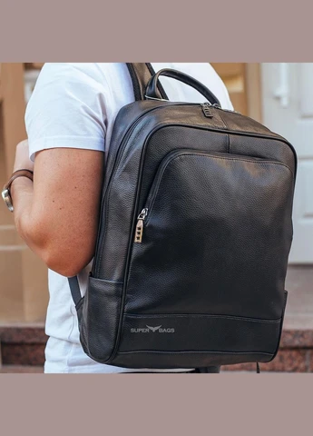 Чоловічий рюкзак шкіряний міський для ноутбука чорний B2-884371A Tiding Bag (331900757)