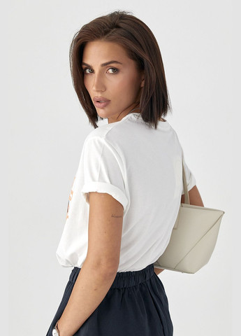 Хлопковая футболка с вишнями Lurex - (333339875)