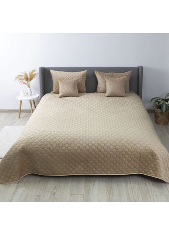 Евро покрывало 240*260 см велюровое гипоаллергенное Бежевое (24580240260) ТЕП (364100083)