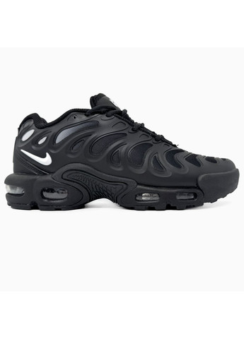 Чорні Осінні кросівки чоловічі nike air max tn plus drift black / white logo найк аір макс тн плюс No Brand