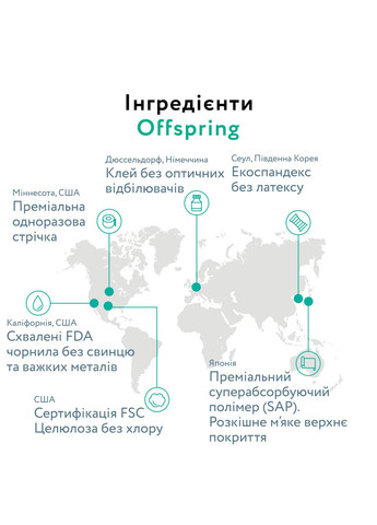 Підгузки на липучках Tangy Orange 1 (до 4 кг), 56 шт. Offspring DP-OI-FAT-NB56P-TGYORN (327257704)