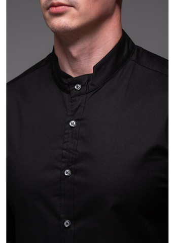 Черная рубашка однотонная Vakko